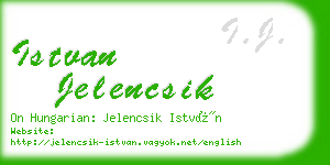 istvan jelencsik business card